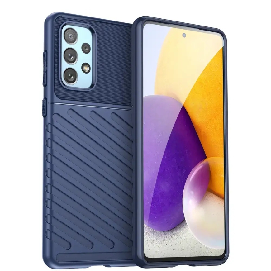Thunder Case lankstus šarvuotas telefono dėklas Samsung Galaxy A73 (A736) mėlynas