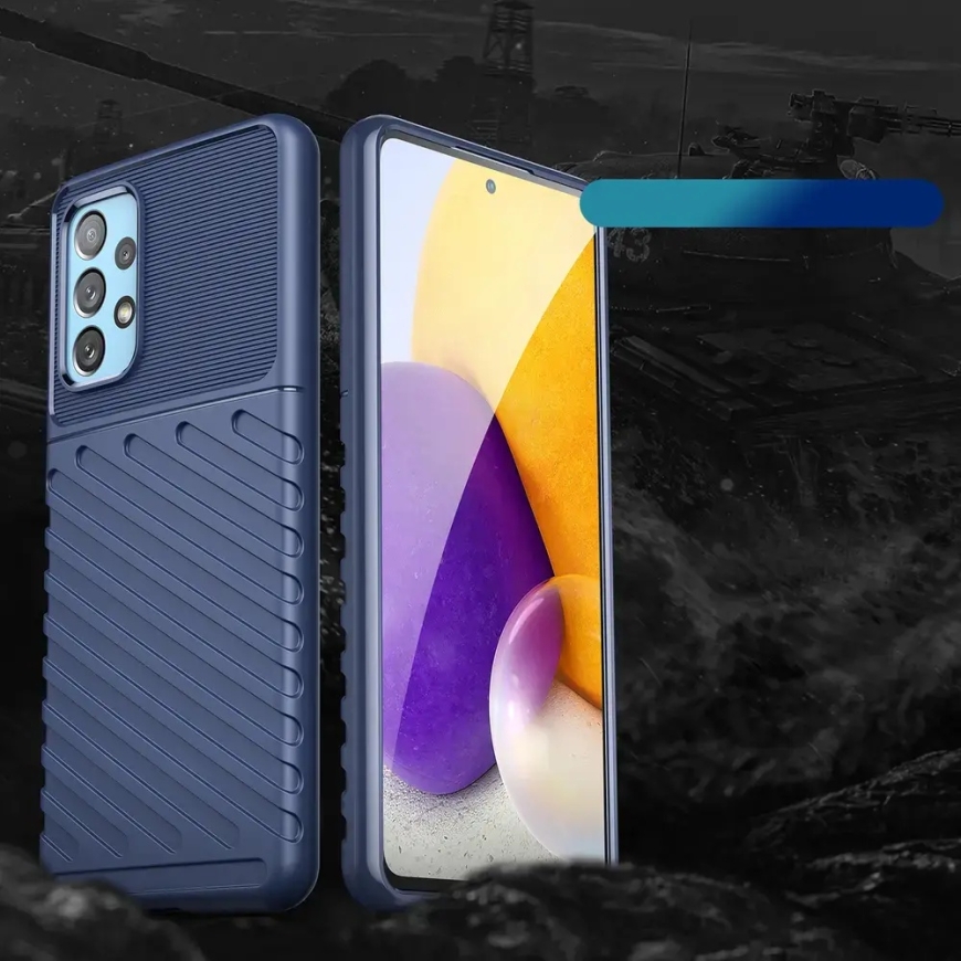 Thunder Case elastīgs bruņu maciņš telefonam Samsung Galaxy A73 (A736) zils – 3