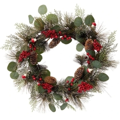 Home Styling Collection Kalėdinis vainikas su eukaliptais ir grybais, Ø 55 cm