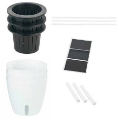 Maximex Three Planters with Watering System Set, Ø 18 cm