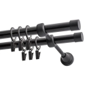 Decastyl Kahetine kardinavarju FI 19 mm must 320 cm LUNA rullidega KOWALSKI Decastyl Kahetine kardinavarju FI 19 mm must 320 cm LUNA rullidega KOWALSKI