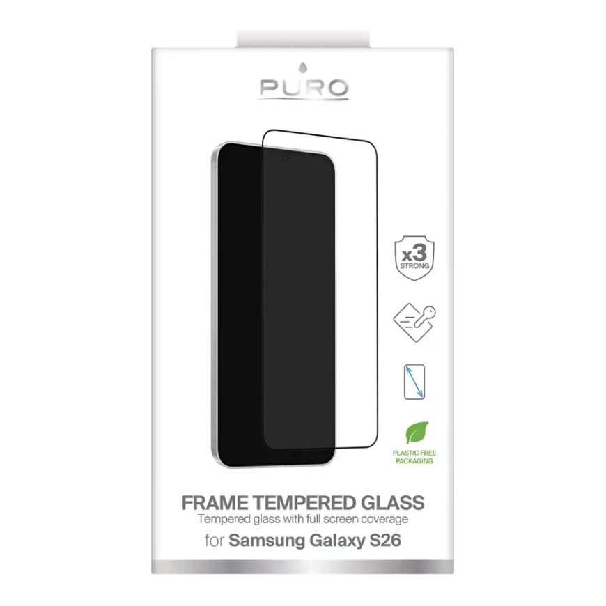 Puro Frame Full Glue aizsargstikls telefona ekrānam Galaxy S26 – 2