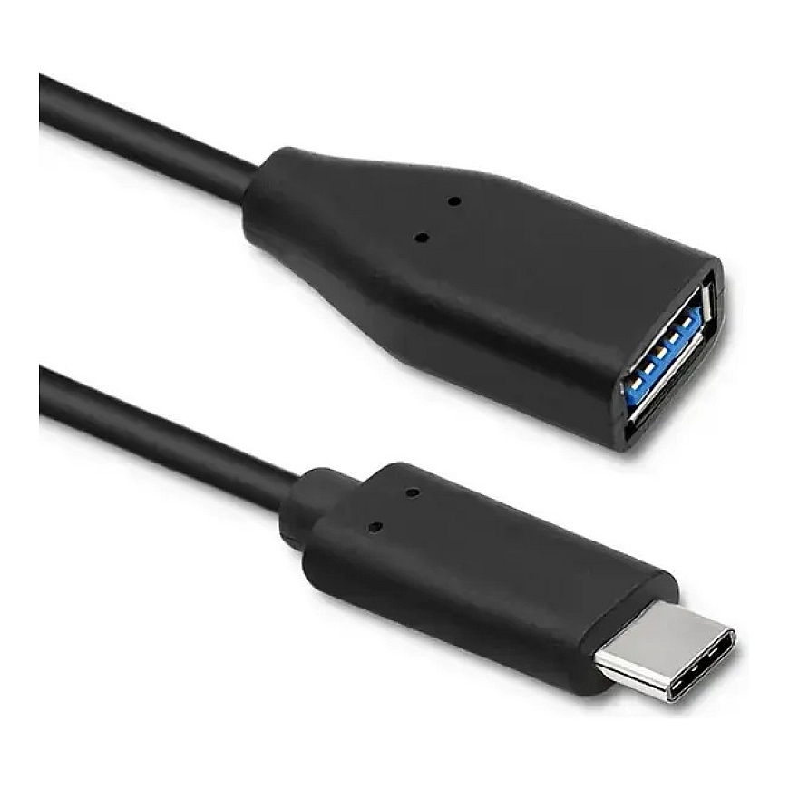 Qoltec datu pārraides un uzlādes vads | USB-C uz USB-A | 0.2m