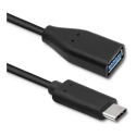 Qoltec datu pārraides un uzlādes vads | USB-C uz USB-A | 0.2m Qoltec datu pārraides un uzlādes vads | USB-C uz USB-A | 0.2m