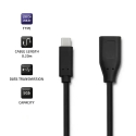 Qoltec datu pārraides un uzlādes vads | USB-C uz USB-A | 0.2m Qoltec datu pārraides un uzlādes vads | USB-C uz USB-A | 0.2m