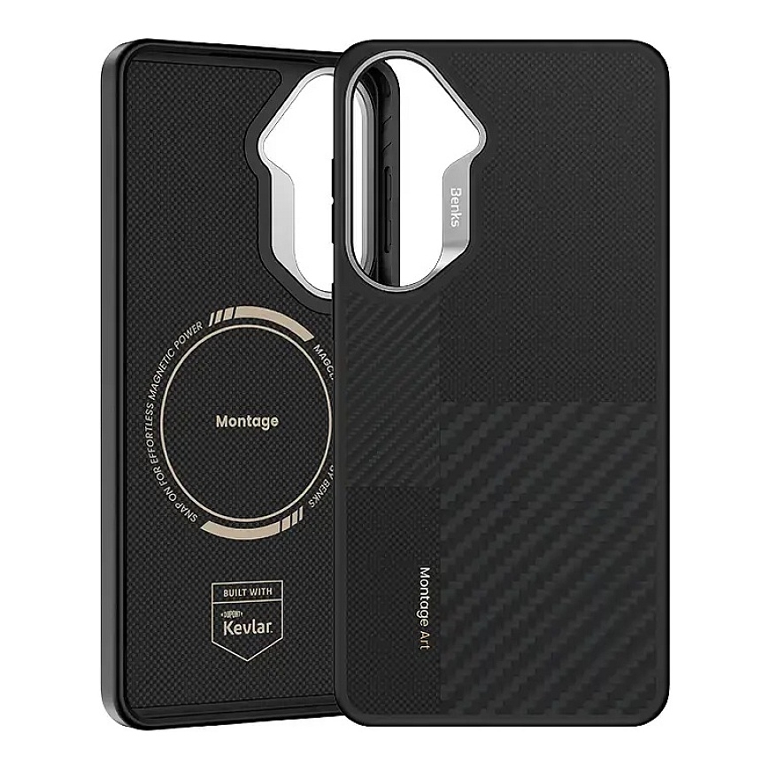 Benks Montage Magnetic Armor Pro Kevlar чехол для телефона Samsung Galaxy S26 (S942) чёрный – 2
