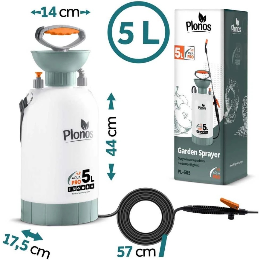 Rokas spiediena smidzinātājs 5 L Plāns PL-605 – 2