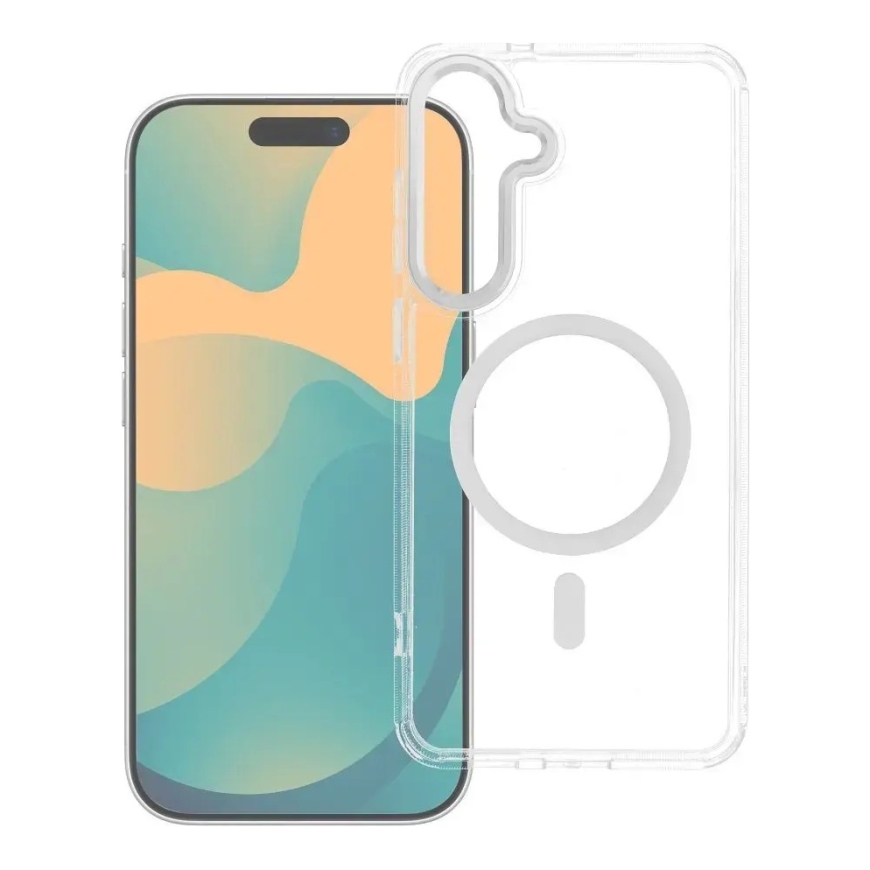 FRAME CLEAR HYBRID MAG telefoni ümbris MagSafe toega Samsung Galaxy A57 (A576) läbipaistev