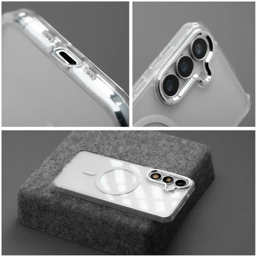 FRAME CLEAR HYBRID MAG telefono dėklas su MagSafe palaikymu Samsung Galaxy A57 (A576) skaidrus – 5