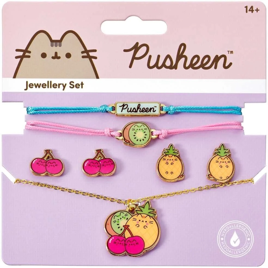 Набор украшений Pusheen от Carat Shop: ожерелье + браслеты + серьги – 2