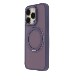 Secure Spinning Mag telefono dėklas su MagSafe palaikymu iPhone 15 Pro Max violetinis