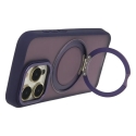 Turvallinen pyörivä Mag puhelimen kuori MagSafe-tuella iPhone 15 Pro Maxille violetina