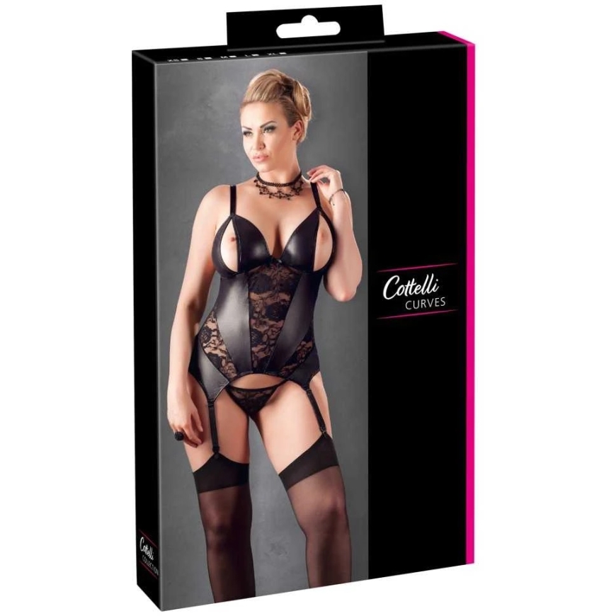 Cottelli Curves Cami Suspender atvērts 2XL