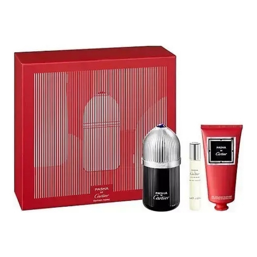 Set Cartier De Pasha Edition Noire Edt 100ml + Edt 10ml + Dušigeel 100ml