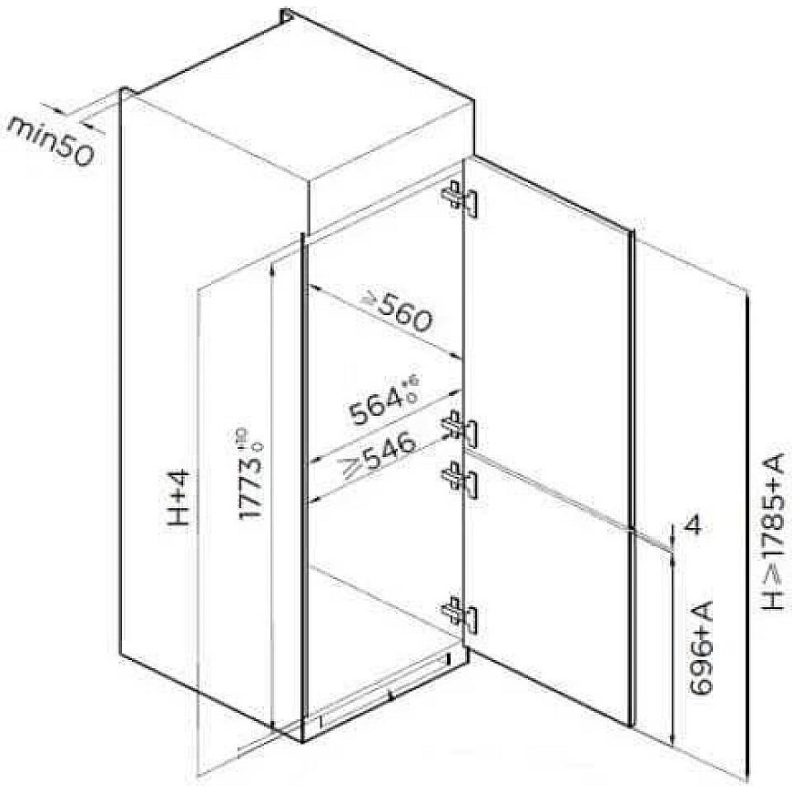 Integroitu jääkaappi HC-BIM271INVE++ HEINNER – 2