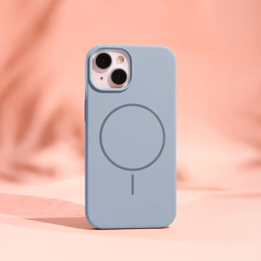 Silicone Thin Mag чехол с поддержкой MagSafe для телефона iPhone 17 синий – 5