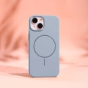 Silicone Thin Mag maciņš ar MagSafe atbalstu telefonam iPhone 17 zils