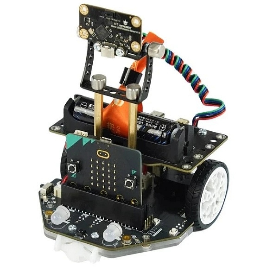 Maqueen Plus V3 – STEM izglītojošais robots micro:bit platformai ar lāzera sensoru – DFRobot MBT0050-18650