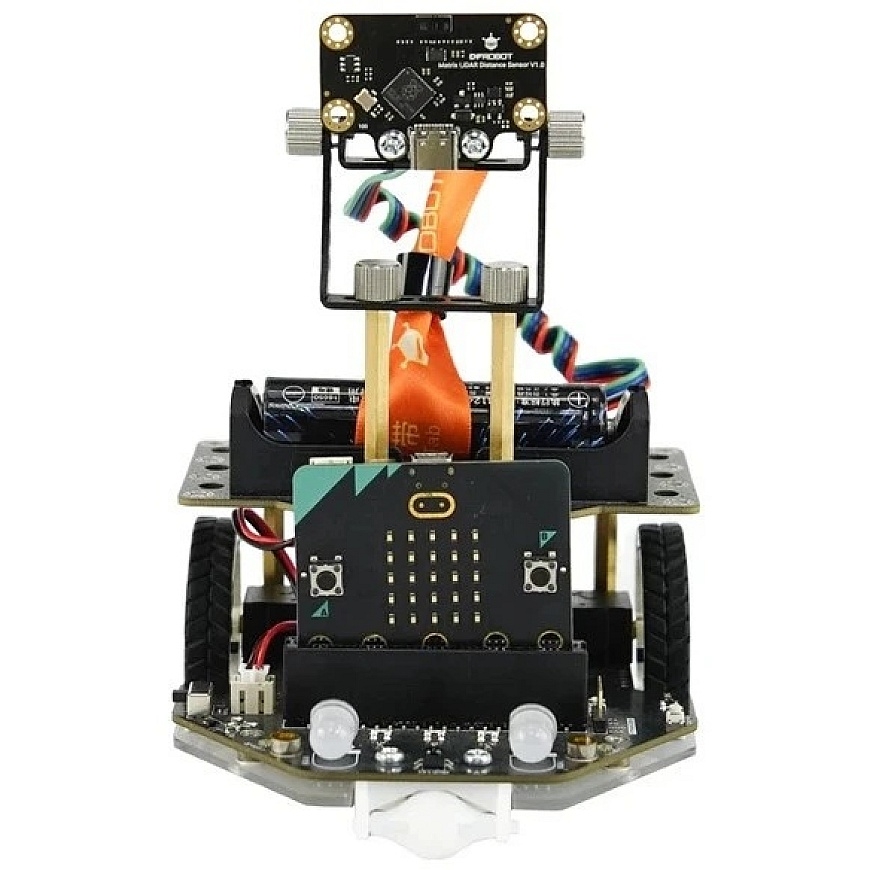 Maqueen Plus V3 – STEM izglītojošais robots micro:bit platformai ar lāzera sensoru – DFRobot MBT0050-18650 – 2