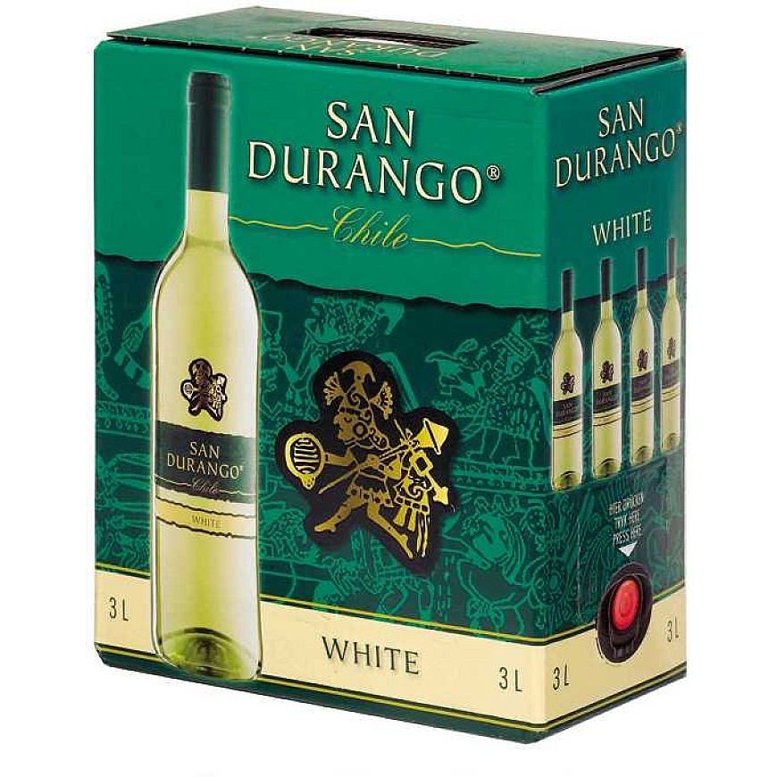 Чилийское вино SAN DURANGO, BIB, белое, сухое, 12.5%, 3 л