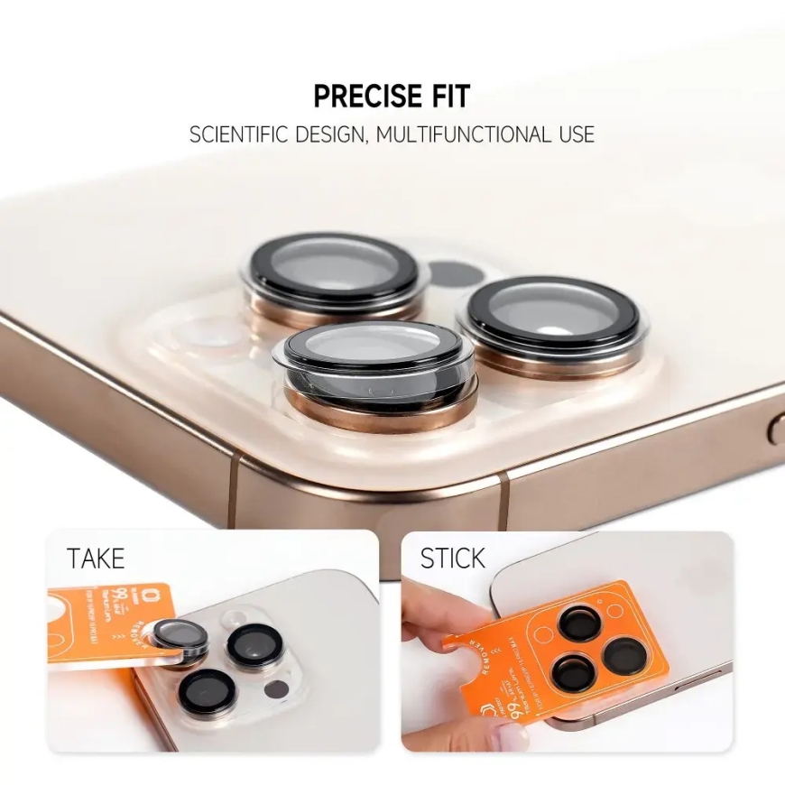 Kaitset glass Tel Protect Titanium Lens 99% AR kaamerale Samsung Galaxy S24 Ultra läbipaistev (objektiivid 5 tk) – 4