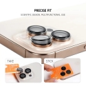 Lujitettu lasi Tel Protect Titanium Lens 99% AR kameralle Samsung Galaxy S24 Ultra läpinäkyvä (objektiivit 5 kpl)