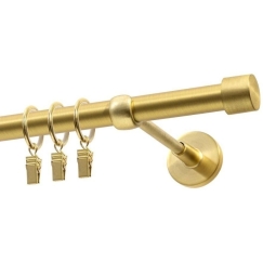 Decastyl ONE CORNICE FI 19 MM BRASS SATIN 480 CM LUNA WITH ROLLERS KOWALSKI
