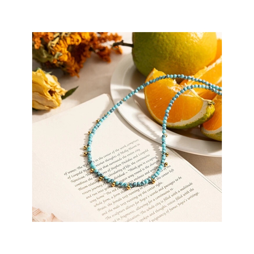 Troli Turquoise bead pakabukas Gold – 3