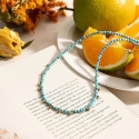 Troli Turquoise bead pendant Gold Troli Turquoise bead pendant Gold