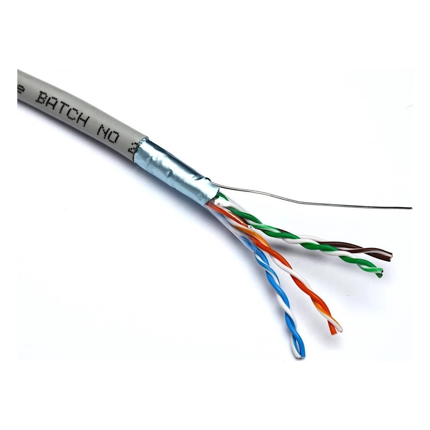 Kabelis ryšio Excel 100-216 Cat5 F/UTP (PVC, ECA, pilkas, ritė 305m.)