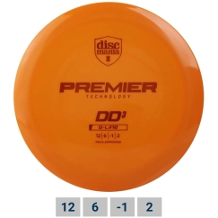 Oranžs Diskgolfa disks Distance Driver Q-LINE PREMIER DD3 Oranžs