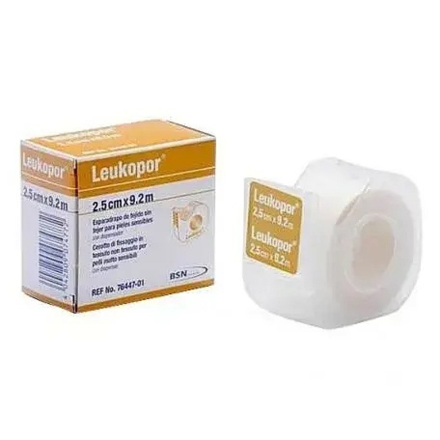 Leukopor kipsi herkälle iholle 9,2 m x 2,5 cm 1 kpl Bsn Medical
