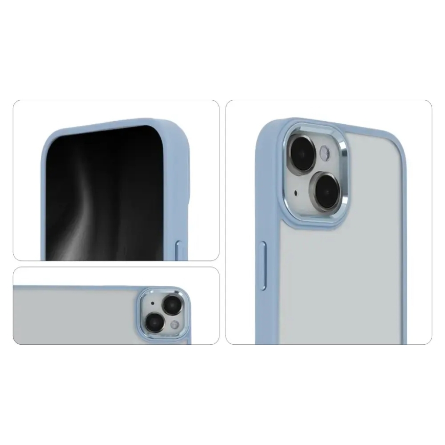 Satinēts elegants matēts vāks Samsung Galaxy S23 FE zilā krāsā – 3