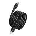 HOCO X120 data transfer and charging cable | USB-C to USB-C | PD, QC 3.0 | 60W | 1m | black HOCO X120 data transfer and charging cable | USB-C to USB-C | PD, QC 3.0 | 60W | 1m | black