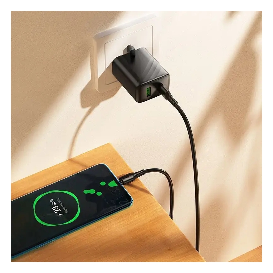 HOCO X120 duomenų perdavimo ir įkrovimo laidas | USB-C į USB-C | PD, QC 3.0 | 60W | 1m | juodas – 4
