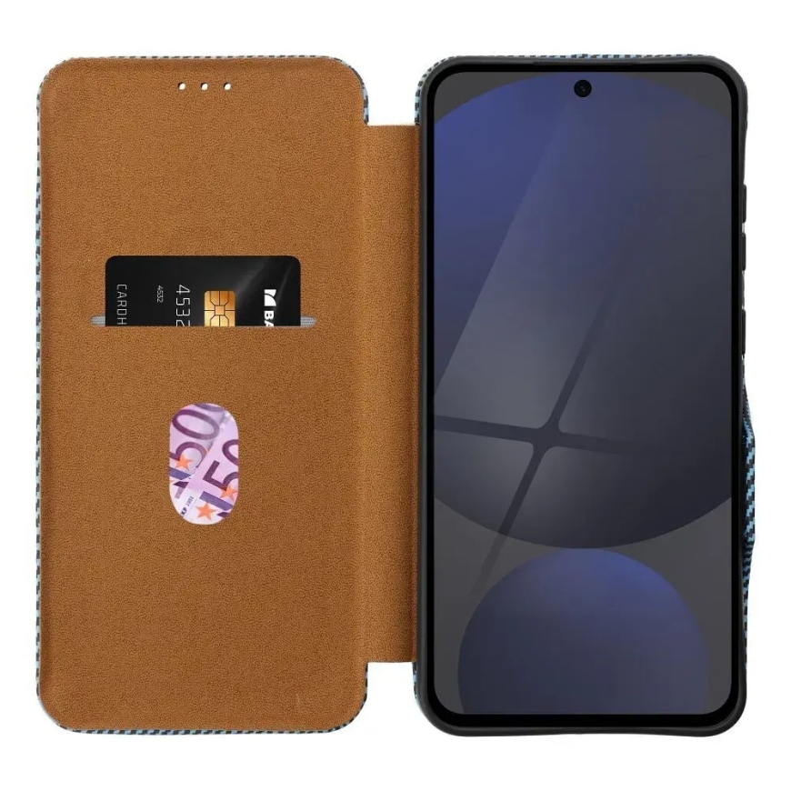FOLIO Side Magnet knyginio tipo telefono dėklas Samsung Galaxy S25+ (S936) mėlynas – 3