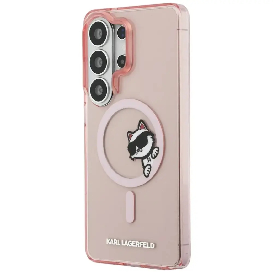 Karl Lagerfeld IML Peekaboo Choupette -puhelimen kuori MagSafe-tuen kanssa Samsung Galaxy S26 Ultra (S948) vaaleanpunainen – 2