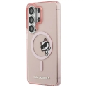 Karl Lagerfeld IML Peekaboo Choupette telefoni ümbris MagSafe toega Samsung Galaxy S26 Ultra (S948) roosa