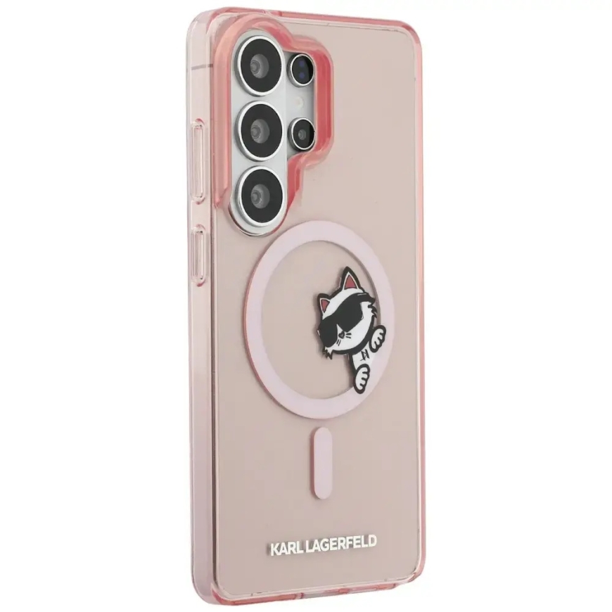Karl Lagerfeld IML Peekaboo Choupette чехол с поддержкой MagSafe для телефона Samsung Galaxy S26 Ultra (S948) розовый – 4