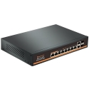 Tīkla slēdzis - HiSmart 8-portu PoE slēdzis 120W jauda melns Tīkla slēdzis - HiSmart 8-portu PoE slēdzis 120W jauda melns