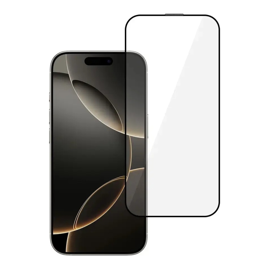 Tel Protect Pilnas Klijai 6D Stiklas IPHONE 16 PRO/17 Juodas - 10 VNT. – 2