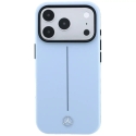 Case Mercedes Leather Semi Wrap Iconic Line MagSafe for iPhone 18 Pro Max / 17 Pro Max blue