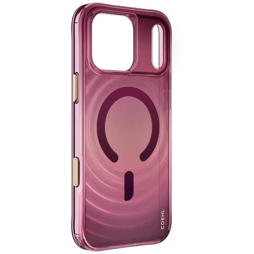 UNIQ Coehl Vela dėklas iPhone 18 Pro Max / 17 Pro Max magnetiniam krovim bordo spalvos – 3