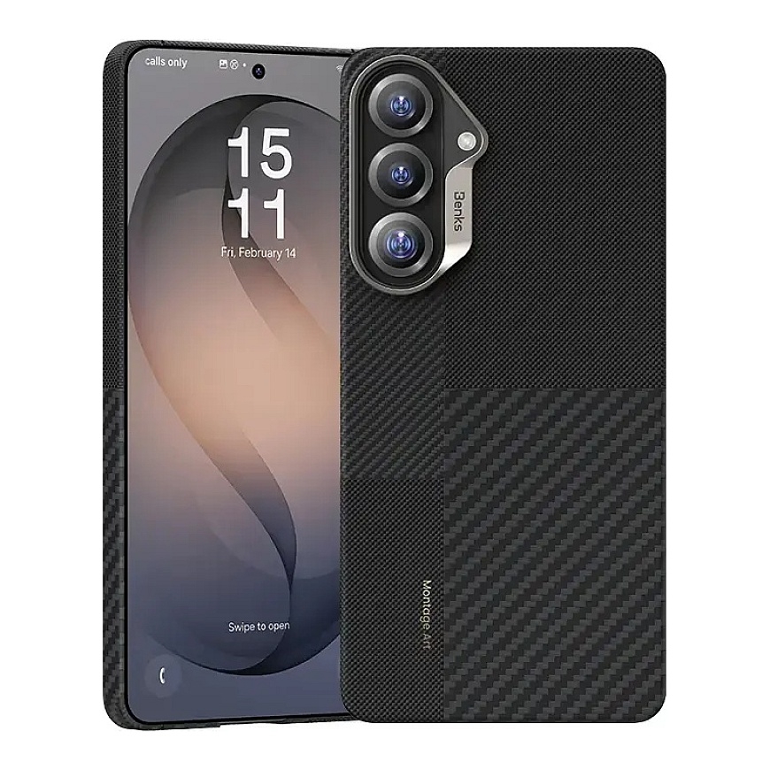 Benks Montage Magneettinen Armor Air Kevlar -puhelinteline Samsung Galaxy S26:lle (S942) musta