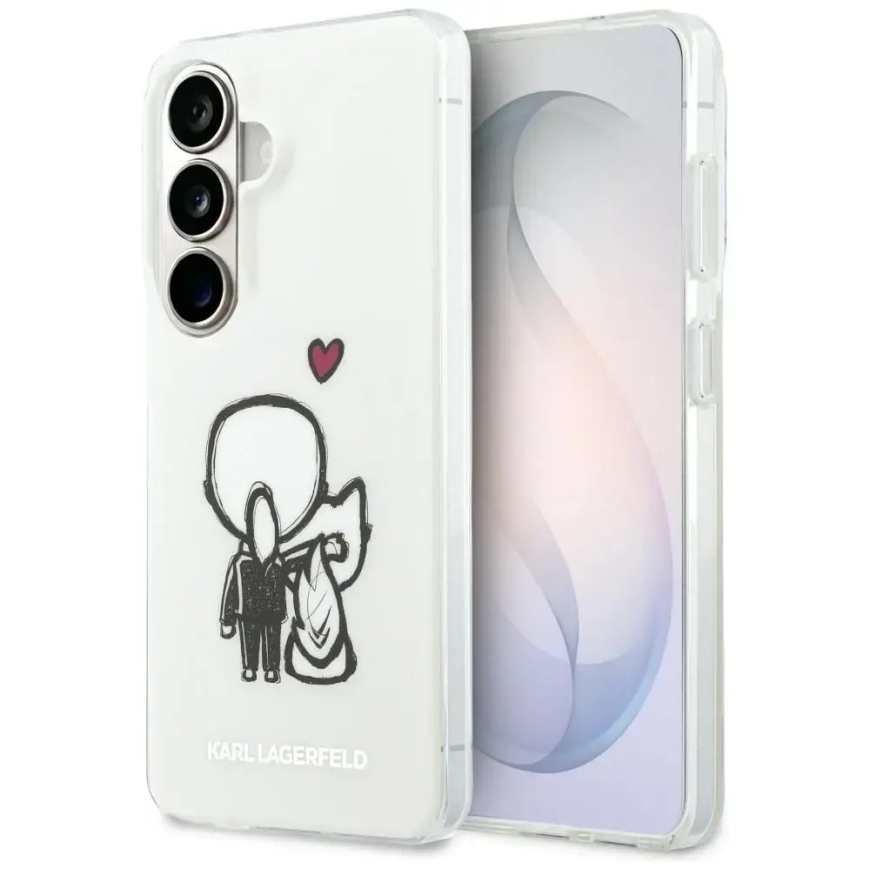 Karl Lagerfeld IML Karl&Choupette чехол с поддержкой MagSafe для телефона Samsung Galaxy S26 (S942) прозрачный