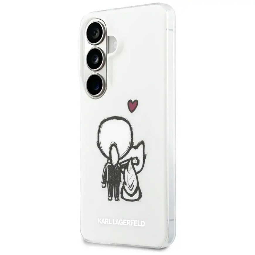 Karl Lagerfeld IML Karl&Choupette telefono dėklas su MagSafe palaikymu Samsung Galaxy S26 (S942) skaidrus – 2