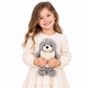 Lean Toys Plush Seal, Gray and White, 30 × 20 × 15 cm Lean Toys Plush Seal, Gray and White, 30 × 20 × 15 cm