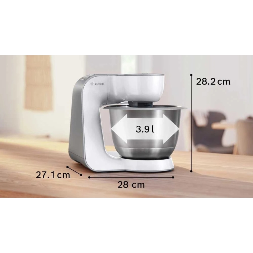 Bosch MUM58210 Series 4 Köökiseade, MUM 5, 1000 W, Valge, Hõbedane – 2