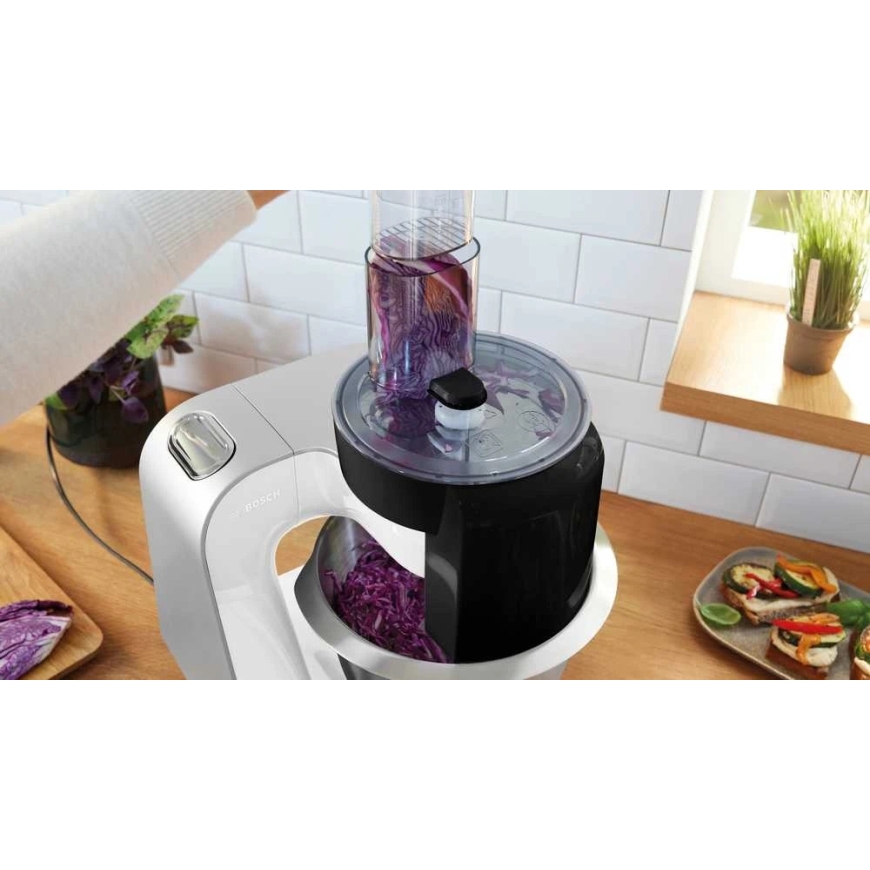 Bosch MUM58210 4. sērijas virtuves kombains, MUM 5, 1000 W, Balts, Sudraba – 3