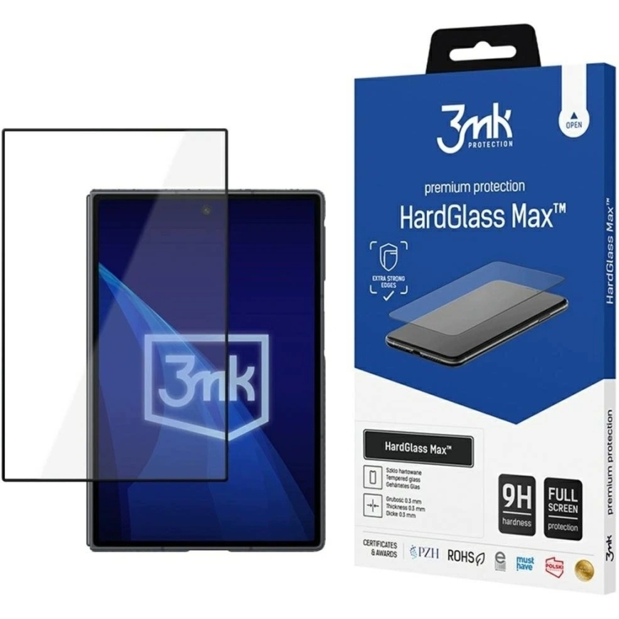 3MK HardGlass Max Suojalasi Samsung Galaxy Z Fold 8:lle (etupuoli) musta – 2